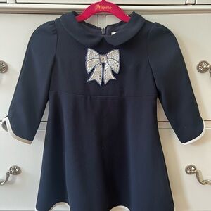 Beautiful MonnaLisa Elegant Black Dress with Crystal Bow 4